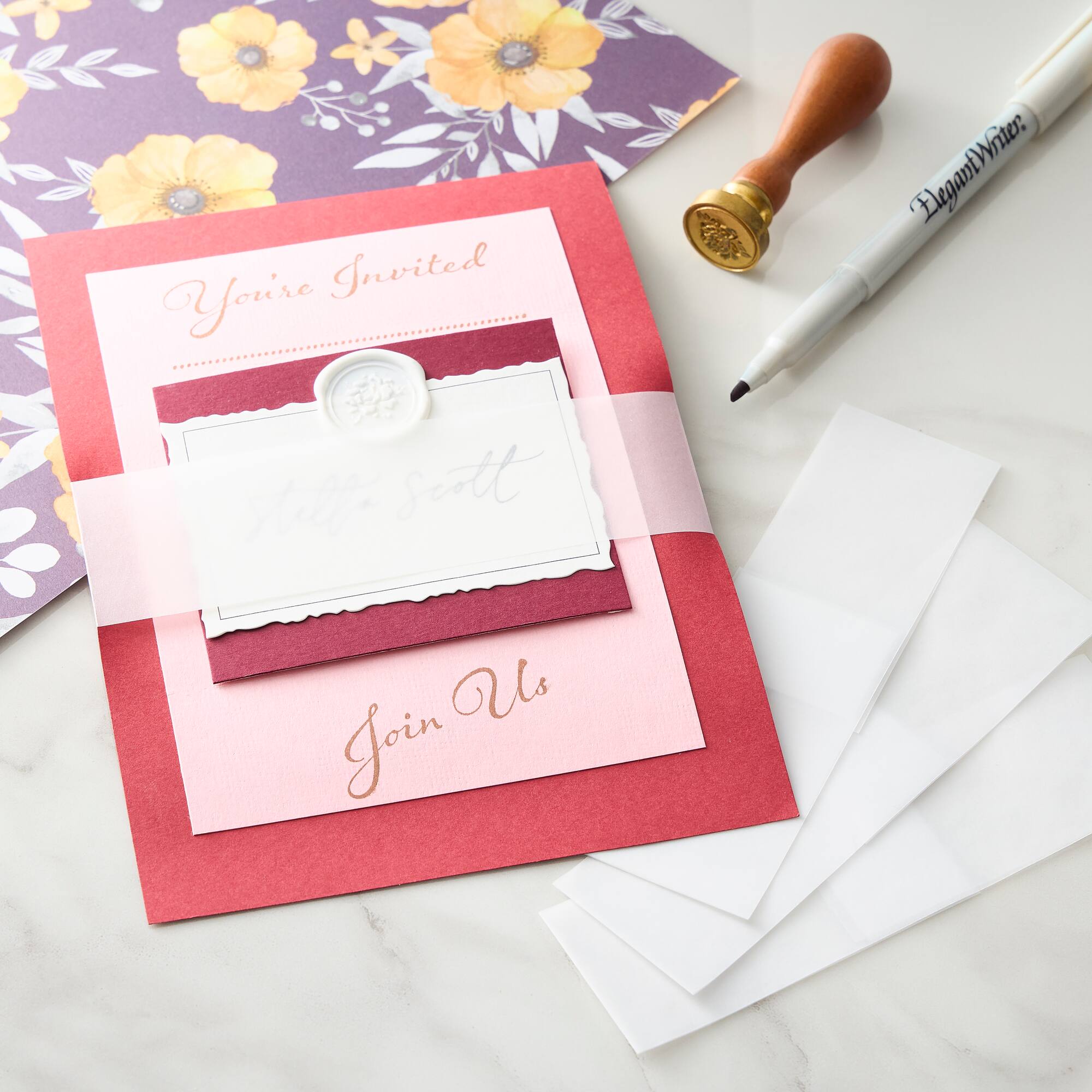 A7 White Vellum Belly Bands by Recollections™, 10ct.